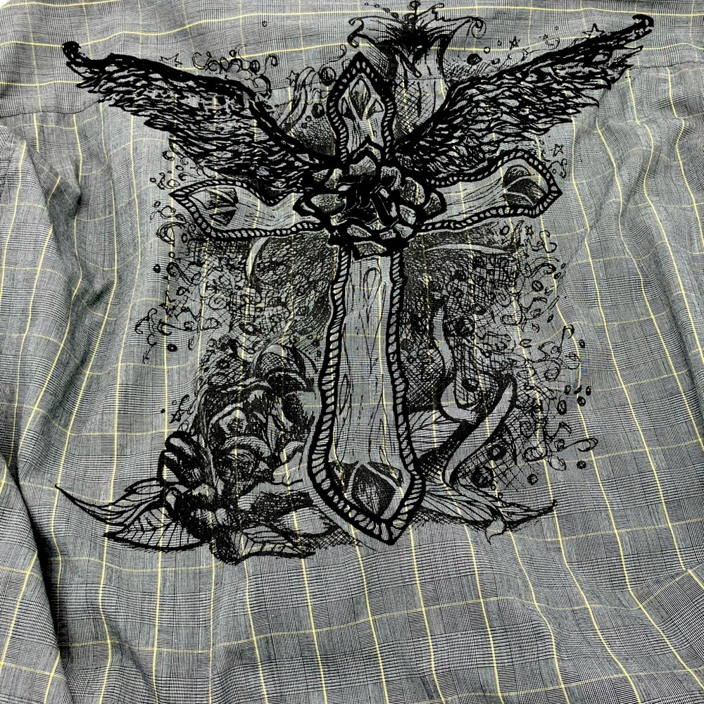 Mens 4XL Kani Gold Long Sleeve Funky Shirt